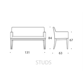 Small Carver Bench 10 - Studs