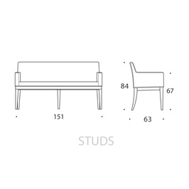 Medium Carver Bench 11 - Studs