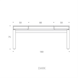 180 cm - BRONZE FRAME - DARK