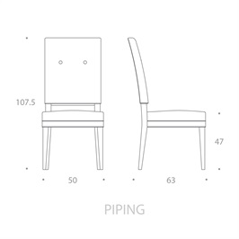 Dining Chair - Piping