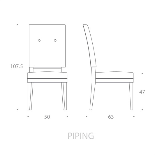 Dining Chair - Piping