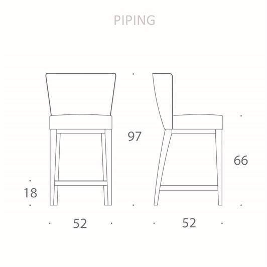 Bar stool 01 - Piping