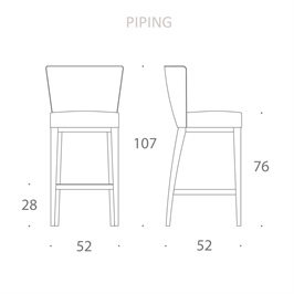 Bar stool 02 - Piping