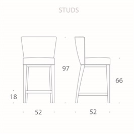 Bar stool 03 - Studs