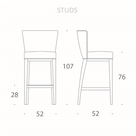 Bar stool 04 - Studs