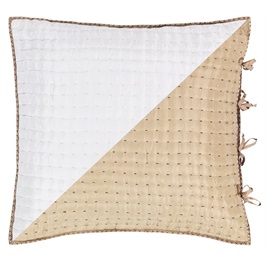 Natural & Chalk Square Pillowcase	