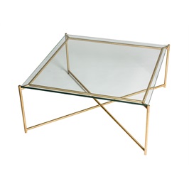 Square Coffee Table - Brushed Brass