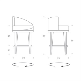 Barstool 16 - SWIVEL Brushed Steel