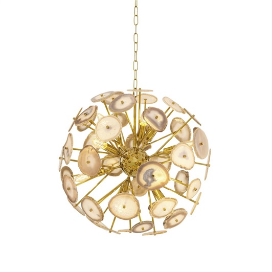 Gold finish, agate stone