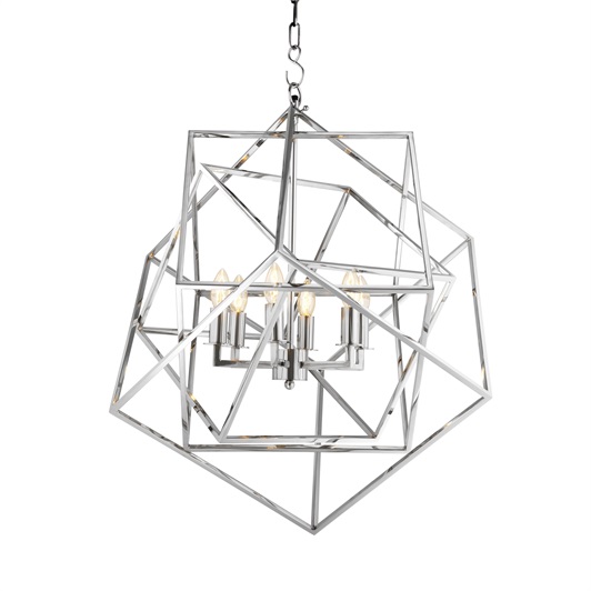 Matrix Chandelier W70.5/D70.5/H78 Nickel finish E14x 6