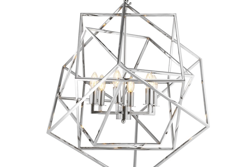 Matrix Chandelier W70.5/D70.5/H78 Nickel finish E14x 6