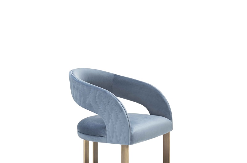 Gatsby Padded High Chair Brushed Steel Legs