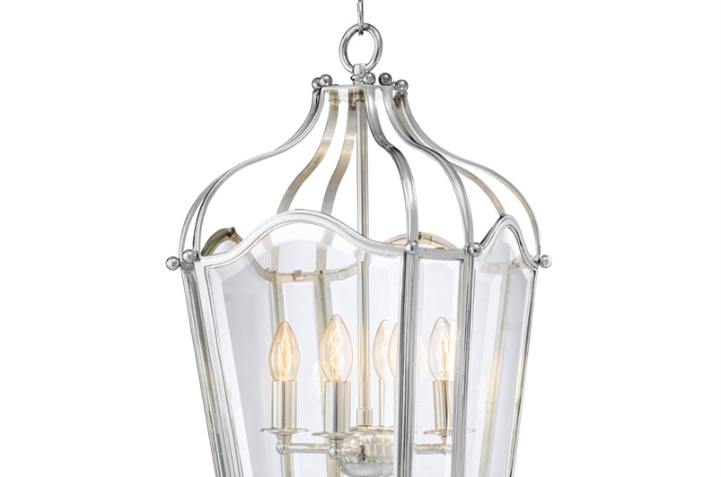 Elysee Lantern Chandelier Silver plated