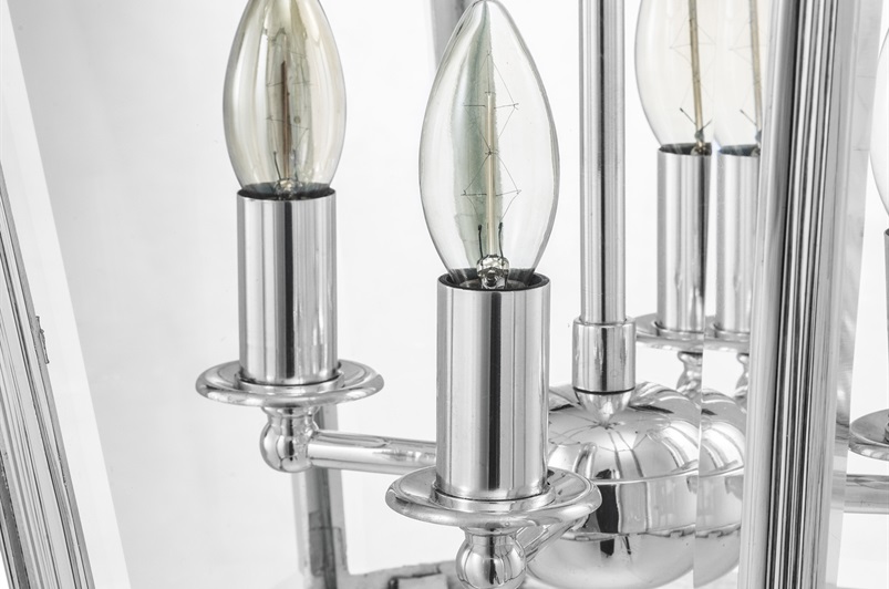 Elysee Lantern Chandelier Silver plated
