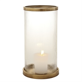 (L) Antique brass finish | hand blown glass
