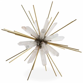 Blossom Burst Quartz and brass starburst