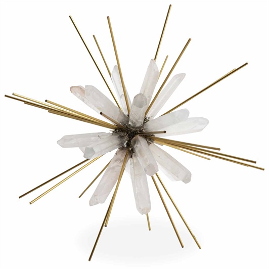 Blossom Burst Quartz and brass starburst