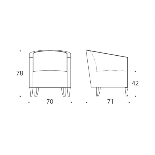 Armchair - SHOW-WOOD ARMS