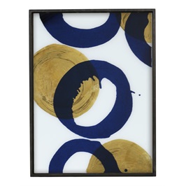 (LARGE TRAY) GOLD & BLUE HALOS