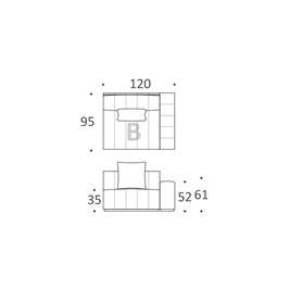 Modula B Right-armrest