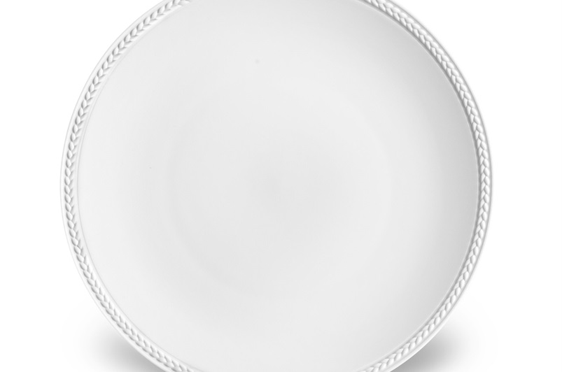 Soie Tressée Dessert Plate Limoges Porcelain White