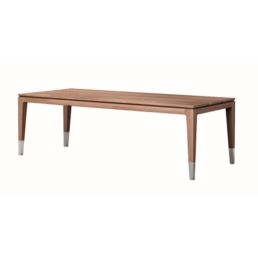 Dining Table - Teak wood / Polished Steel 