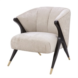 Mirage off-white; black & brass legs