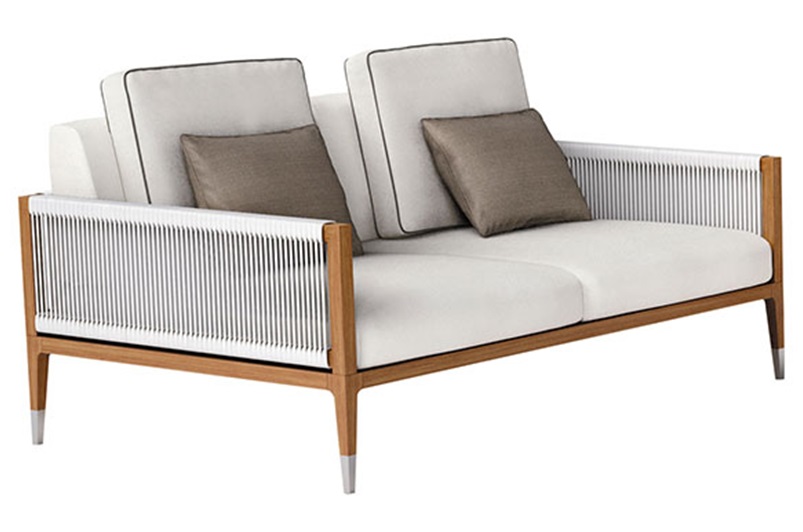 Teak wood/ Politech/ Polished steel 