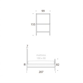 Single bed tall
