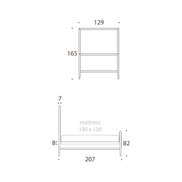 Small double bed tall