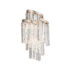 Wall Light - Modern Silver Leaf & Glass