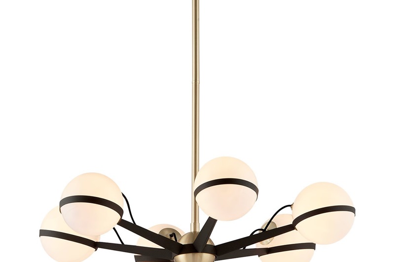 Textured Bronze Brushed Brass & Gloss Opal Glass