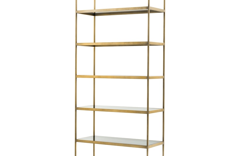 Brushed Brass & Smoke Glass