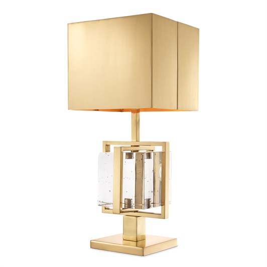 Polished Brass  & Clear Glass