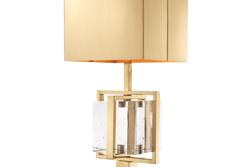 Polished Brass  & Clear Glass