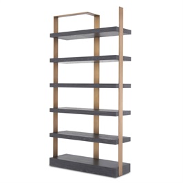Charcoal Grey Crown Oak Veneer/ Brushed Brass