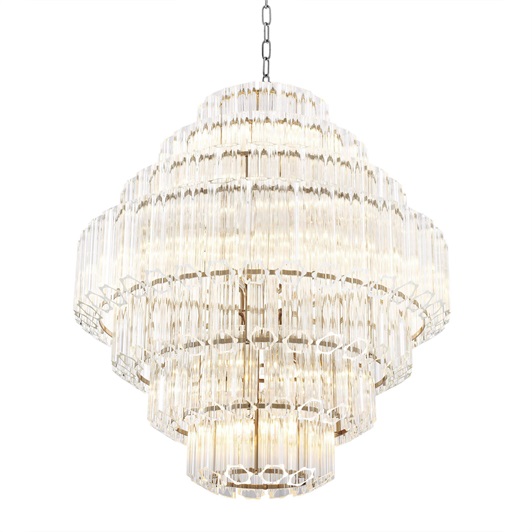 Clear Glass & Nickel Finish