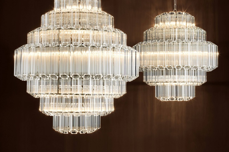 Clear Glass & Nickel Finish