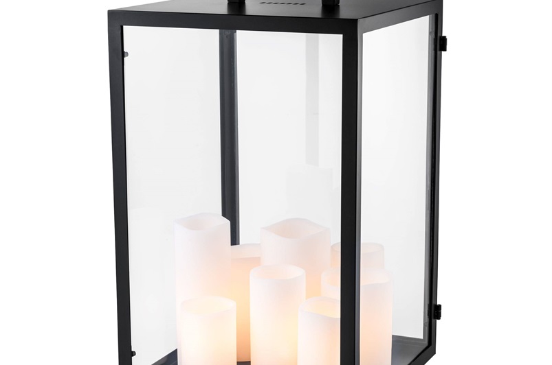 Black Finish, Clear Glass 