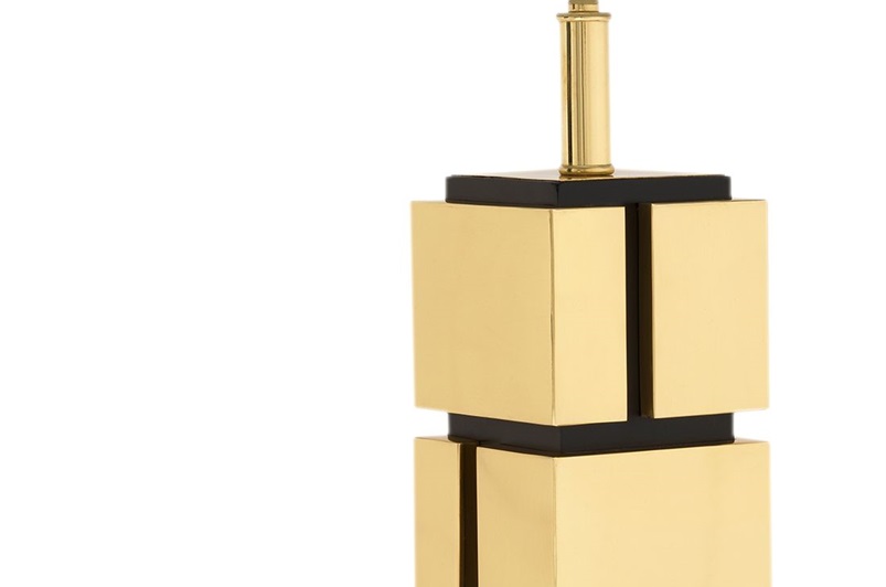Polished Brass & Black Shade