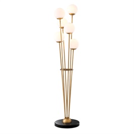 Antique Brass Finish & White Glass
