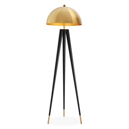 Gold Finish & Black Legs
