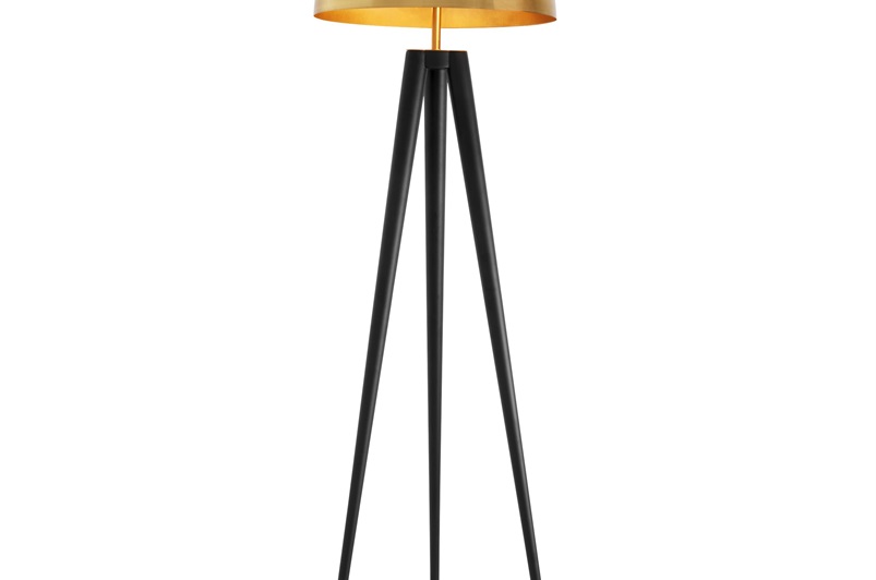 Gold Finish & Black Legs