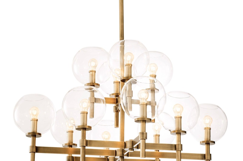 Antique Brass Finish & Clear Glass