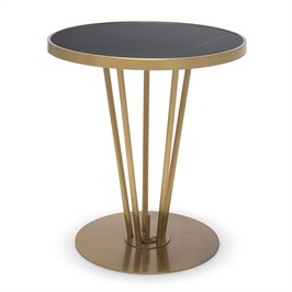 Brushed Brass  & Honed Black Marble