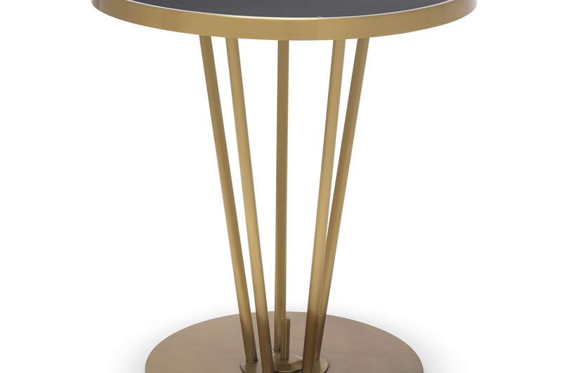 Brushed Brass  & Honed Black Marble