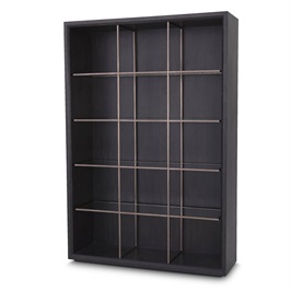 Charcoal Grey Oak Veneer, Medium Bronze  & Clear Glass