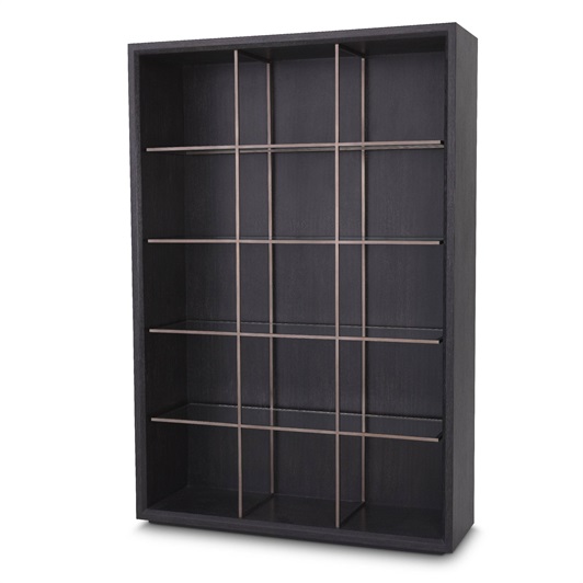 Charcoal Grey Oak Veneer, Medium Bronze  & Clear Glass