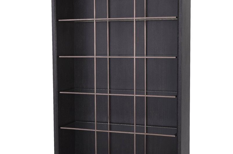 Charcoal Grey Oak Veneer, Medium Bronze  & Clear Glass