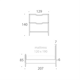 Small double bed